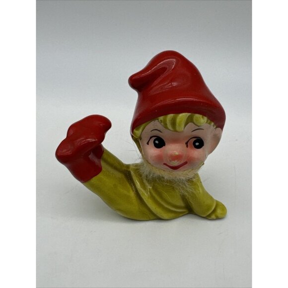 Vintage MCM Brinn’s Bearded Hair Pixie Elf Gnome Ceramic Christmas READ MORE - Picture 1 of 13